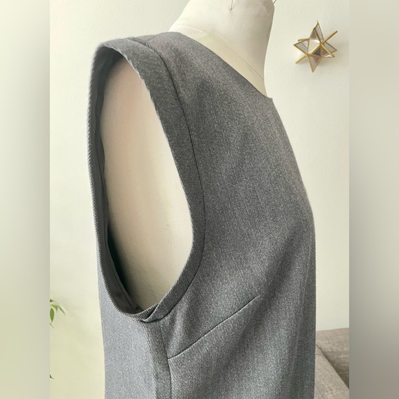 J.Crew sleeveless dress. Faux leather pockets. Dark grey size 8 - Picture 5 of 15